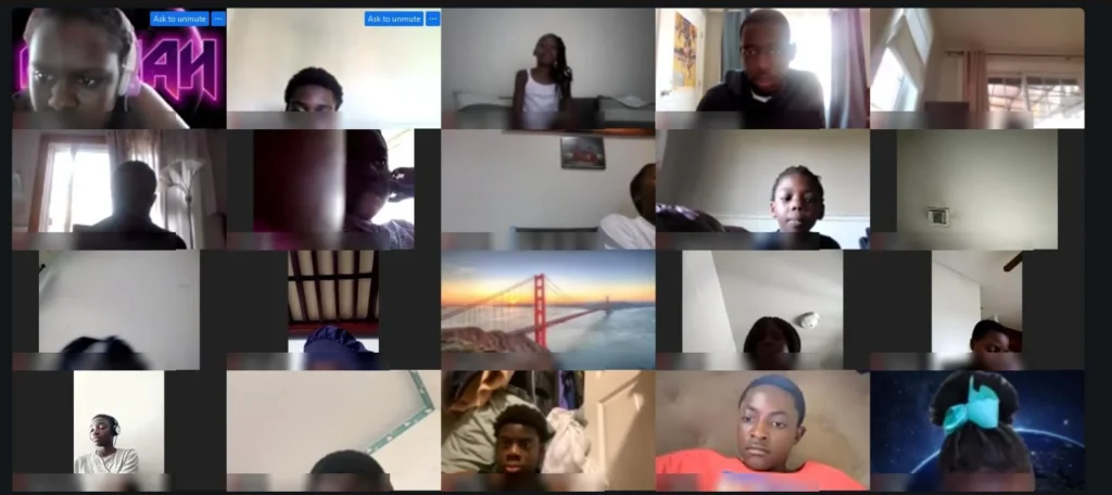 Children joining a Children for the Kingdom Online Bible Club on Zoom